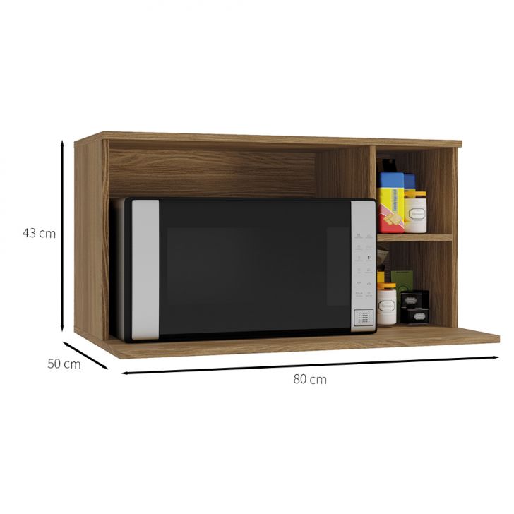 [OUTLET] Nicho para Microondas Botanic Nogueira