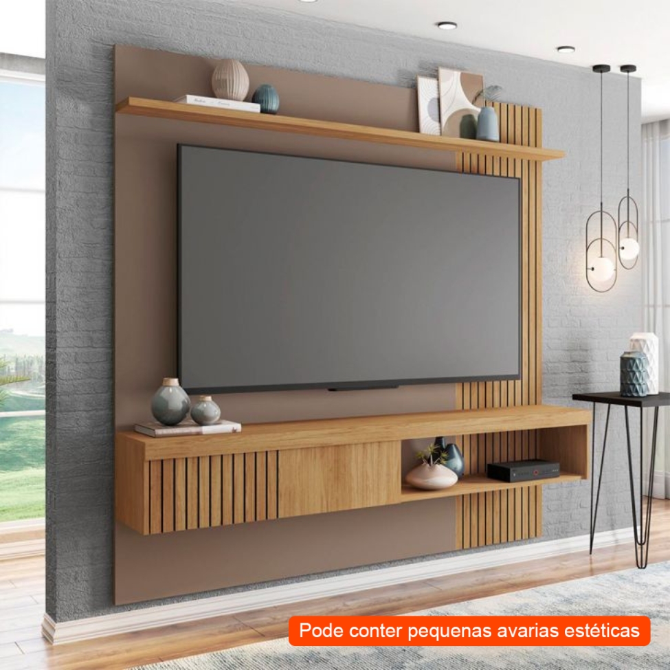 [OUTLET] Painel para TV até 65 Polegadas Jade 1 PT Buriti e Fendi 150 cm