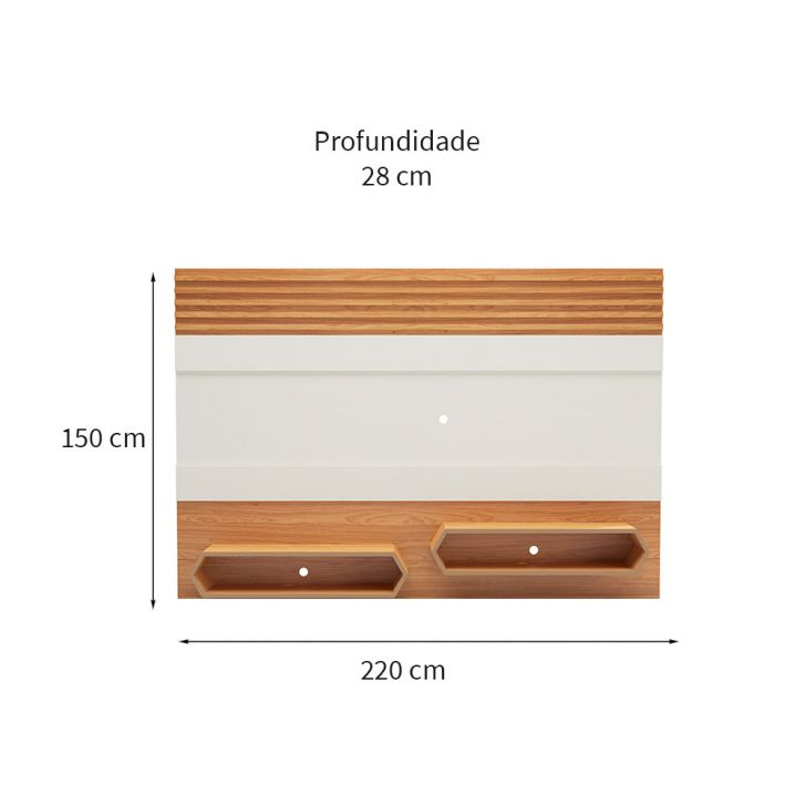 [OUTLET] Painel para TV até 65 Polegadas Marion Freijó e Off White