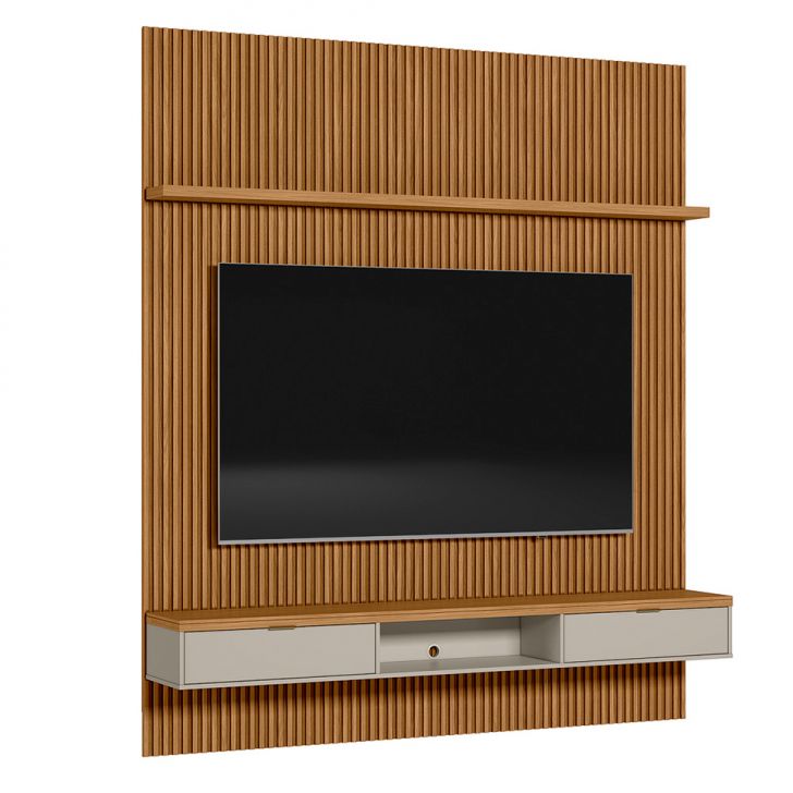 [OUTLET] Painel para TV até 75 Polegadas Anne 2 PT Nature e Off White 220 cm