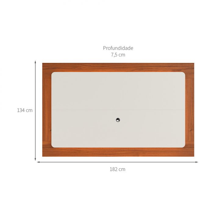 [OUTLET] Painel para TV até 75 Polegadas Oslo Canela e Off White 182 cm