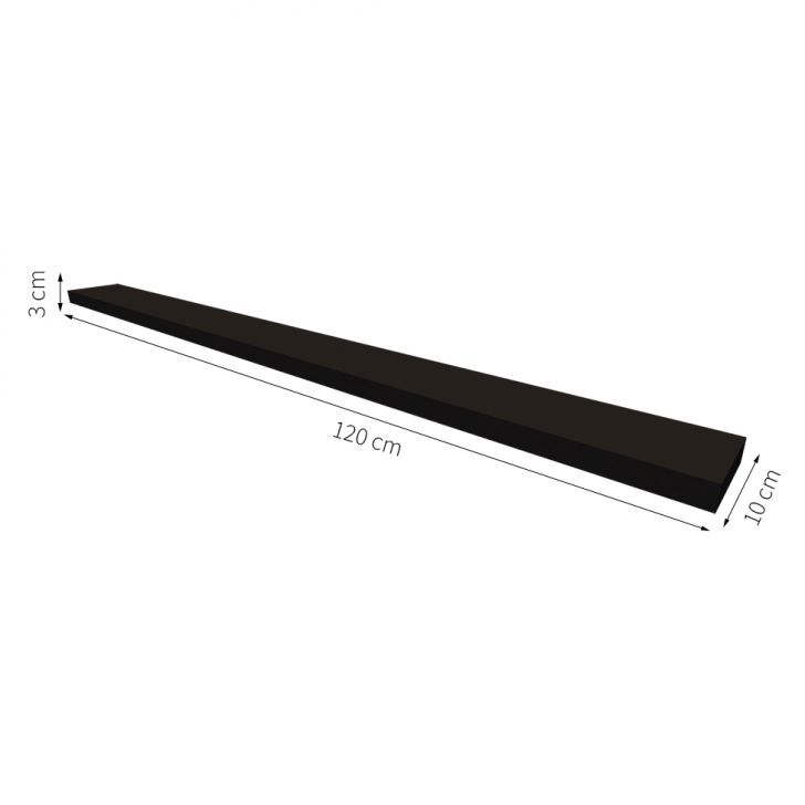 [OUTLET] Prateleira Ardo Preta 120 cm