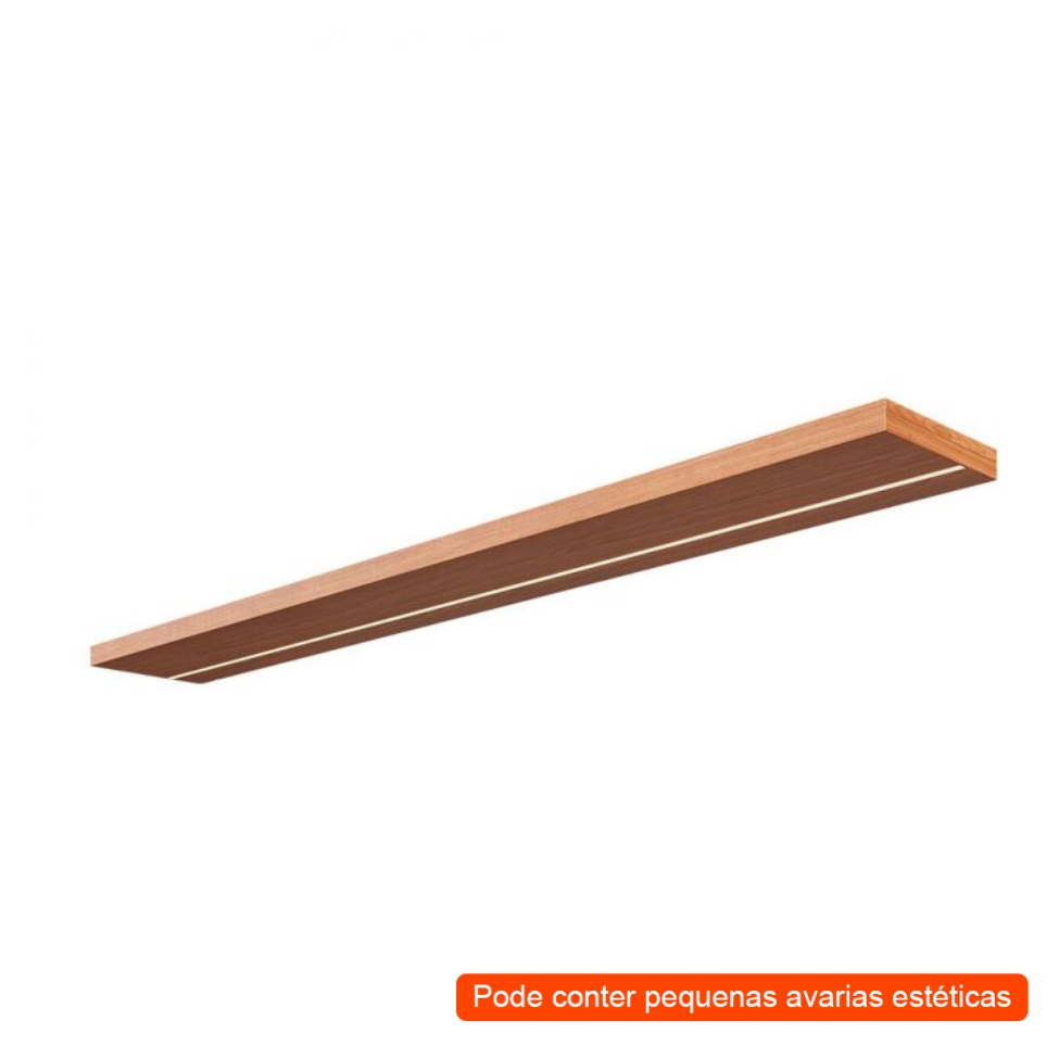 [OUTLET] Prateleira Mirele com Fita LED Freijó 180 cm
