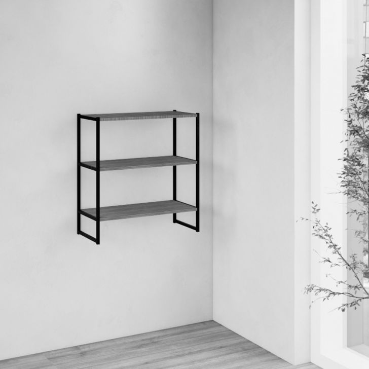 [OUTLET] Prateleira Shelf Nogal Sevilha e Preta 66 cm