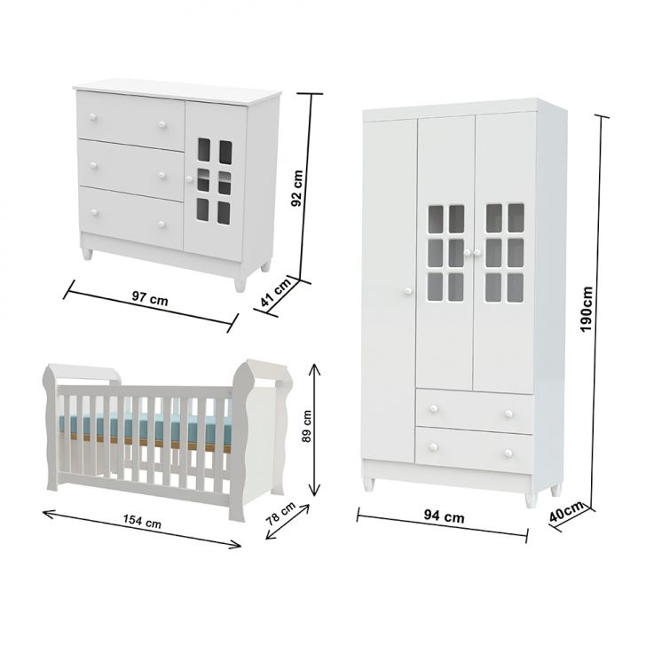 [OUTLET] Quarto Infantil Maria 4 PT 5 GV Branco