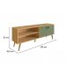 [OUTLET] Rack Amber 2 PT Savana e Alecrim 160 cm