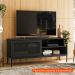 [OUTLET] Rack Industrial Buriti 1 PT Preto 135 cm