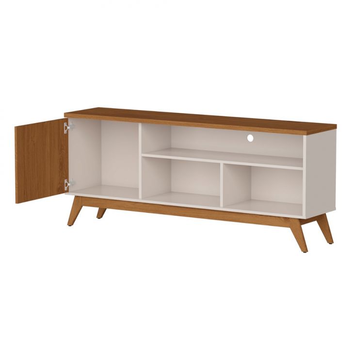 [OUTLET] Rack Malbec 1 PT Off White e Freijó 136 cm