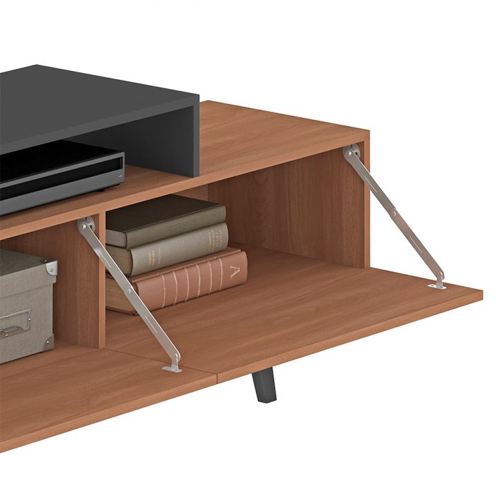 [OUTLET] Rack para TV até 60 Polegadas Sunset 2 PT Manchester e Grafite 180 cm