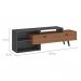 [OUTLET] Rack para TV até 60 Polegadas Sunset 2 PT Manchester e Grafite 180 cm