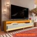 [OUTLET] Rack para TV até 65 Polegadas Andorra com LED 2 GV Cedro e Off White