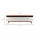 [OUTLET] Rack para TV até 75 Polegadas Flynt 3 PT Off White e Canela 220 cm