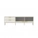 [OUTLET] Rack para TV até 75 Polegadas Yves 1 PT 2 GV Off White e Dourado 185 cm