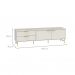 [OUTLET] Rack para TV até 75 Polegadas Yves 1 PT 2 GV Off White e Dourado 185 cm
