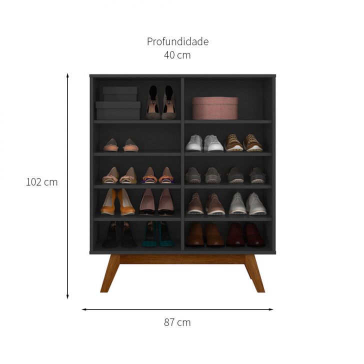 [OUTLET] Sapateira Retrô Versalhes Preta