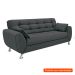 [OUTLET] Sofá 3 Lugares Larissa Suede Cinza