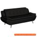 [OUTLET] Sofá 3 Lugares New Passion Couro Sintético Preto
