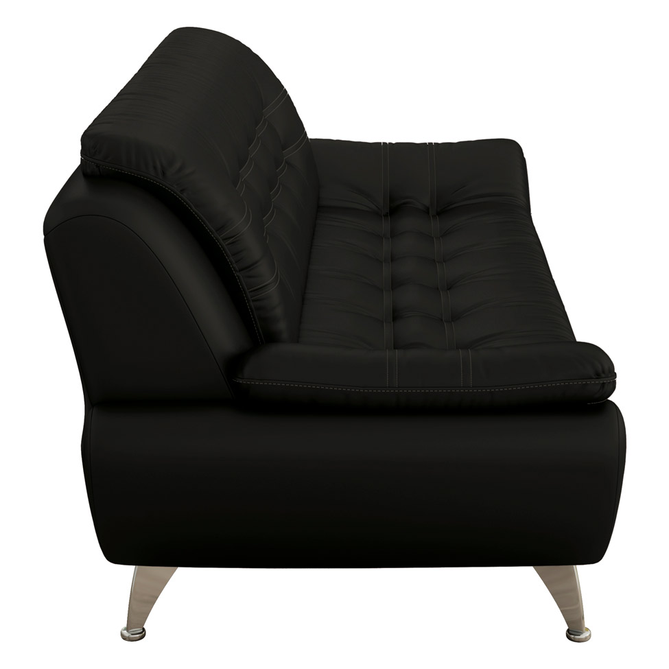 [OUTLET] Sofá 3 Lugares New Passion Couro Sintético Preto