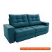 [OUTLET] Sofá 3 Lugares Retrátil e Reclinável Biarritz Suede Azul Turquesa