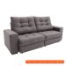 [OUTLET] Sofá 3 Lugares Retrátil e Reclinável Biarritz Suede Castanho