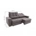 [OUTLET] Sofá 3 Lugares Retrátil e Reclinável Biarritz Suede Castanho