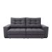 [OUTLET] Sofá 3 Lugares Retrátil e Reclinável Biarritz Suede Grafite