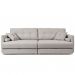 [OUTLET] Sofá 3 Lugares Retrátil e Reclinável Prime Linho Cinza 190 cm