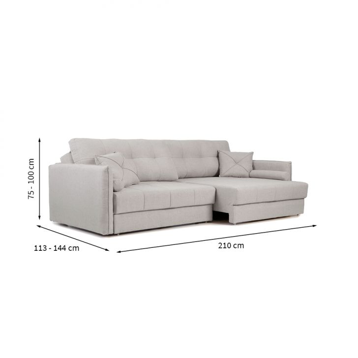 [OUTLET] Sofá 3 Lugares Retrátil e Reclinável Prime Linho Cinza 210 cm