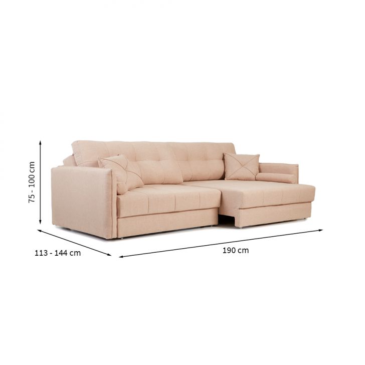 [OUTLET] Sofá 3 Lugares Retrátil e Reclinável Prime Linho Creme 190 cm