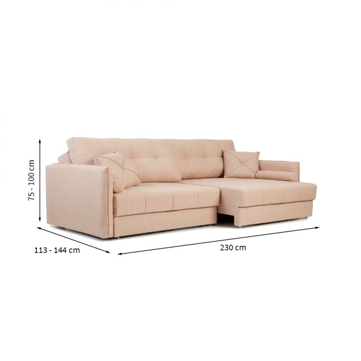 [OUTLET] Sofá 3 Lugares Retrátil e Reclinável Prime Linho Creme 230 cm
