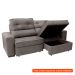[OUTLET] Sofá 3 Lugares Retrátil e Reclinável com Baú Lottus Suede Castanho