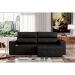 [OUTLET] Sofá 5 Lugares Retrátil e Reclinável Roma Couro Preto 284 cm