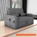 [OUTLET] Sofá-Cama Casal 2 Lugares Lady Dai com Baú Suede Cinza