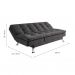 [OUTLET] Sofá-Cama Casal 3 Lugares Amanda Suede com Almofadas Cinza