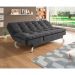 [OUTLET] Sofá-Cama Casal 3 Lugares Amanda Suede com Almofadas Cinza