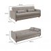 [OUTLET] Sofá-Cama Casal 3 Lugares Ipanema com Baú Linho Bege