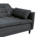 [OUTLET] Sofá-Cama Casal 3 Lugares Sofia Suede Grafite