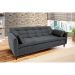 [OUTLET] Sofá-Cama Casal 3 Lugares Sofia Suede Grafite