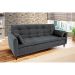 [OUTLET] Sofá-Cama Casal 3 Lugares Sofia Suede Grafite