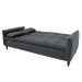 [OUTLET] Sofá-Cama Casal 3 Lugares Sofia Suede Grafite
