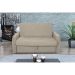 [OUTLET] Sofá-Cama Casal com Baú 2 Lugares Zaia Suede Bege