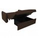 [OUTLET] Sofá-Cama Casal com Baú 2 Lugares Zaia Suede Marrom