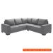 [OUTLET] Sofá de Canto 4 Lugares Patrícia Suede Cinza