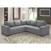 [OUTLET] Sofá de Canto 4 Lugares Patrícia Suede Cinza