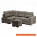 [OUTLET] Sofá de Canto 6 Lugares Gávea Suede Cinza