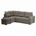 [OUTLET] Sofá de Canto 6 Lugares Gávea Suede Cinza