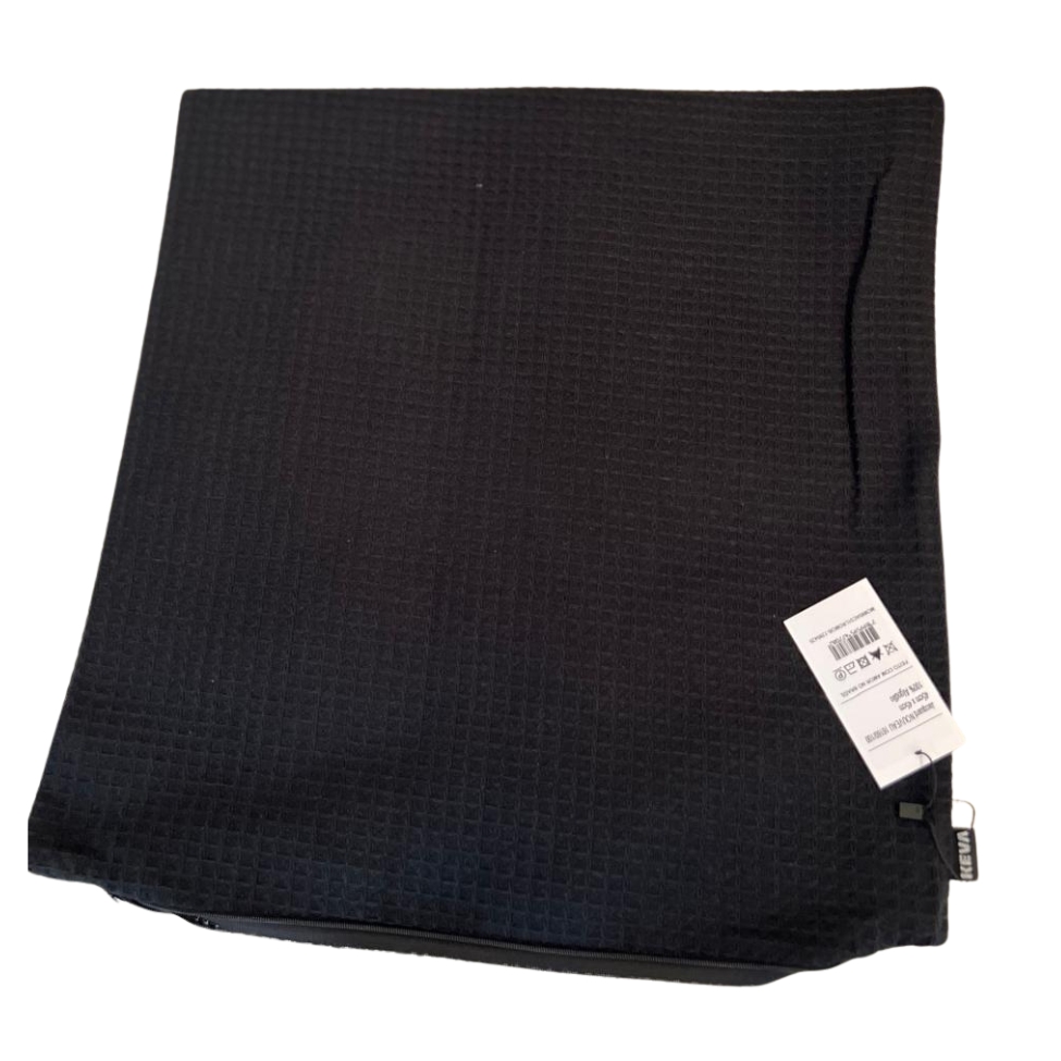 Almofada Jacquard Nouveau Waffle 45x45 Preta