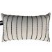 Almofada Jacquard Toulon 30x50 Preta e Cru