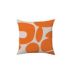 Almofada Quadrada Abstract Laranja e Bege 43x43 cm