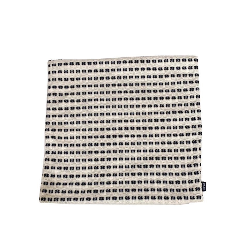 Almofada Toulon II Jacquard Preto e Cru 45x45 cm
